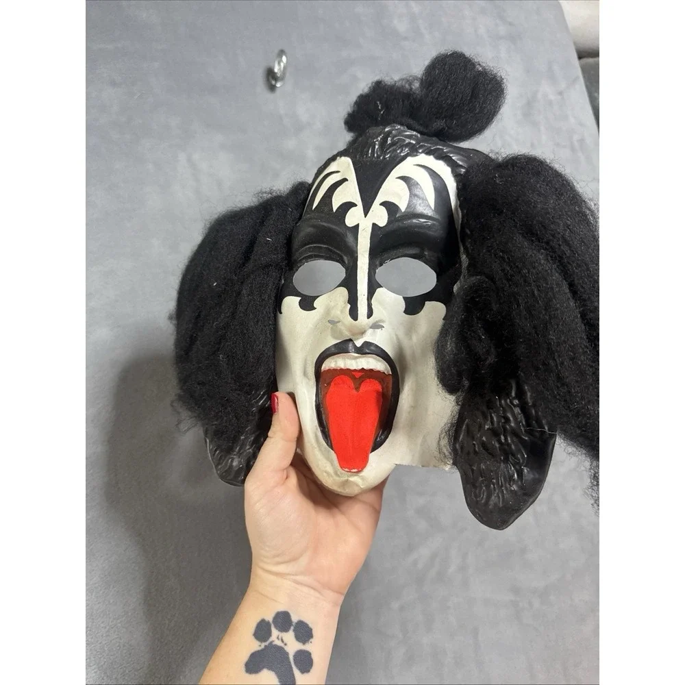 1978 VTG KISS Gene Simmons HALLOWEEN COSTUME MASK Collegeville Ben Cooper As Is